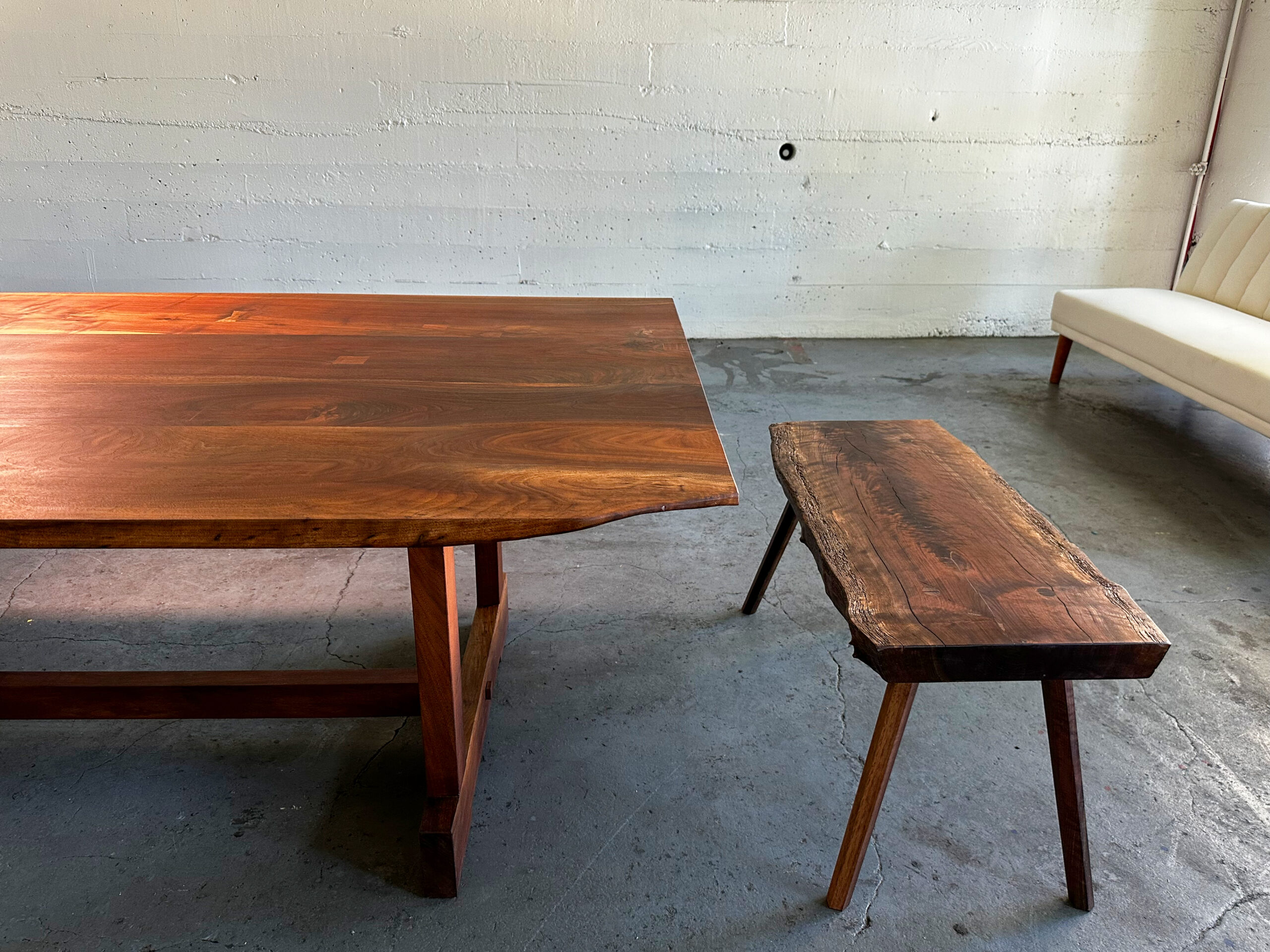 The affordable style of Oregon Black Walnut Bench, and Table